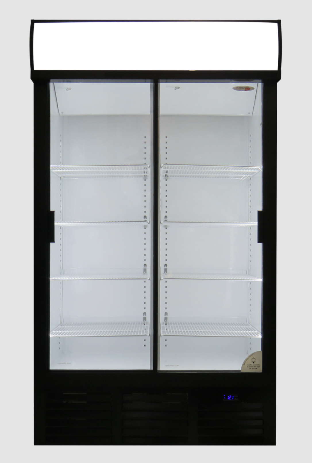 748L Double Glass door Beverage Cooler