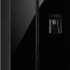 Defy DFF456 Mirror Black Glass Fridge - 496L Side-by-Side Fridge