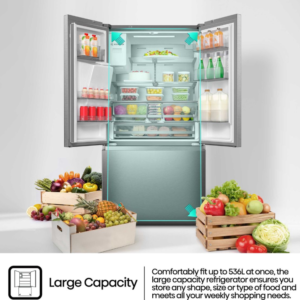 Alternative view of Hisense 536L Smart French Door Fridge Freezer with Water & Ice Dispenser