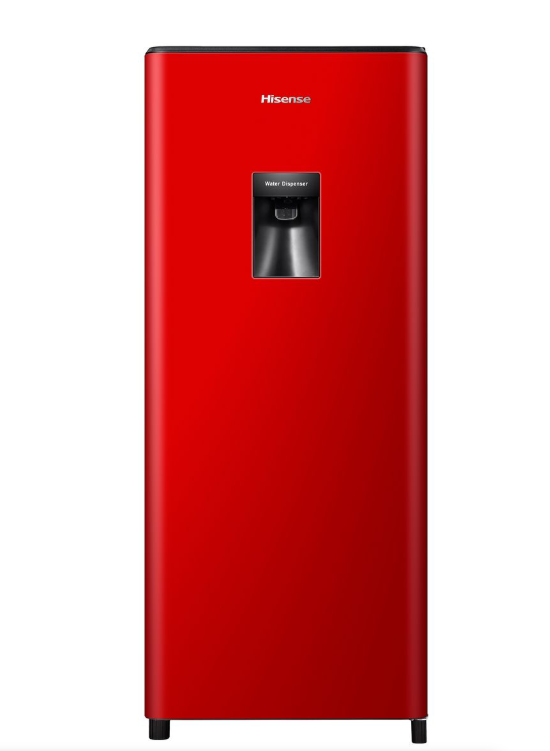 Hisense 177L Single Door Fridge with Water Dispenser - Red